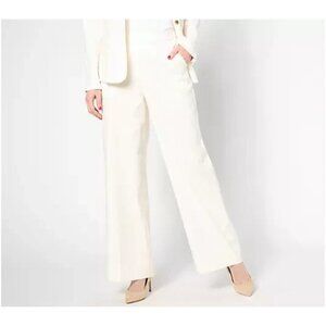 Studio Park x Williams Tall Elevated Linen Wide Leg Trouser Ivory,Tall S A634590